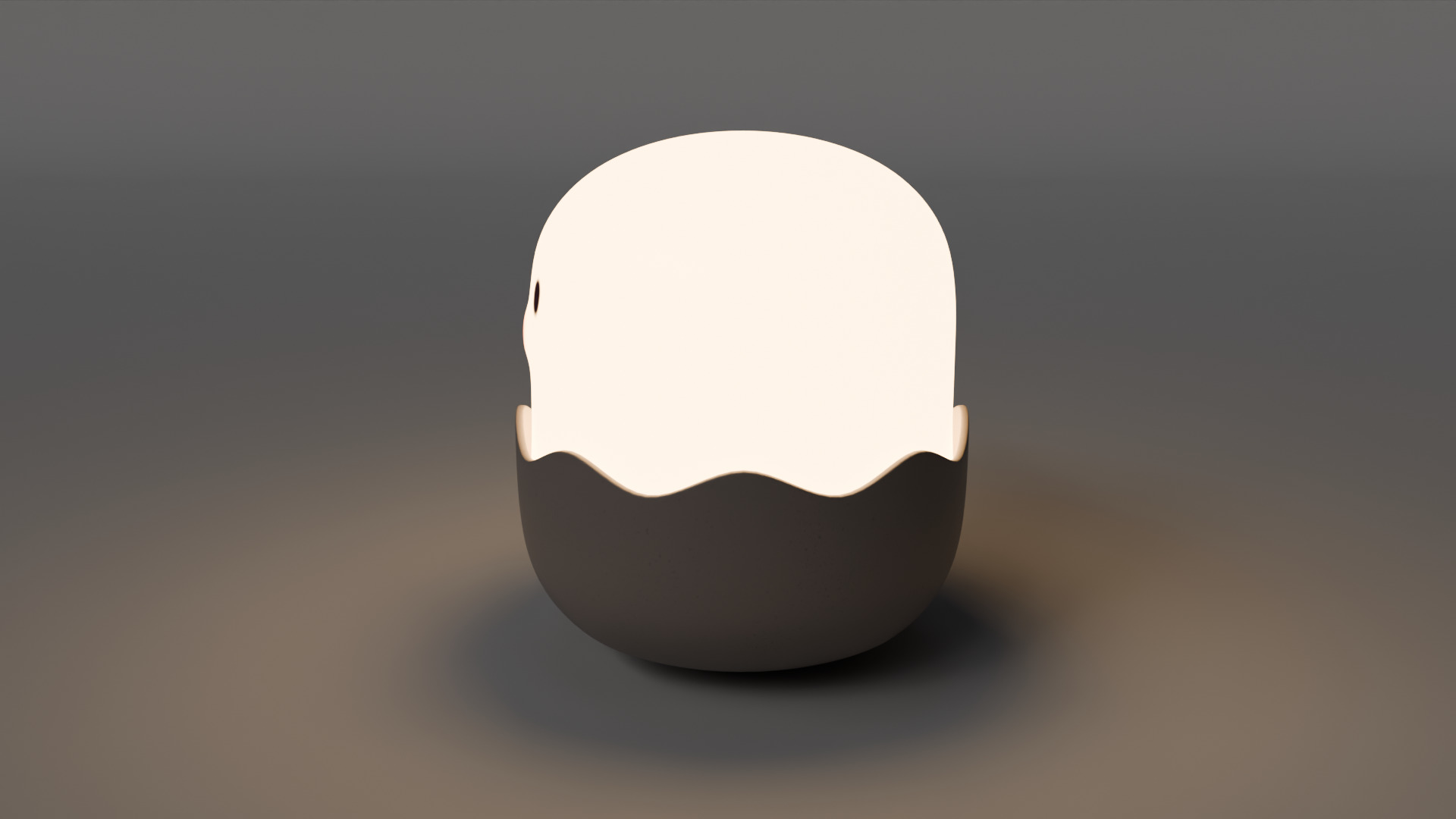 Cute Egg Shell Lamp Table Lamp 3D model_5