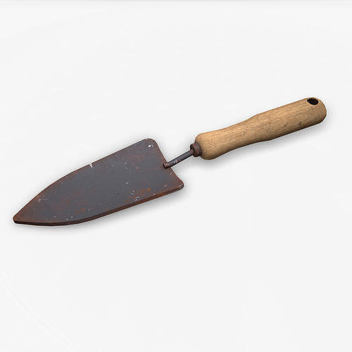 Old Vintage Garden Trowel Low-poly PBR Low-poly 3D model