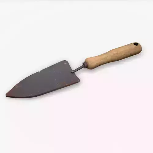 Old Vintage Garden Trowel Low-poly PBR