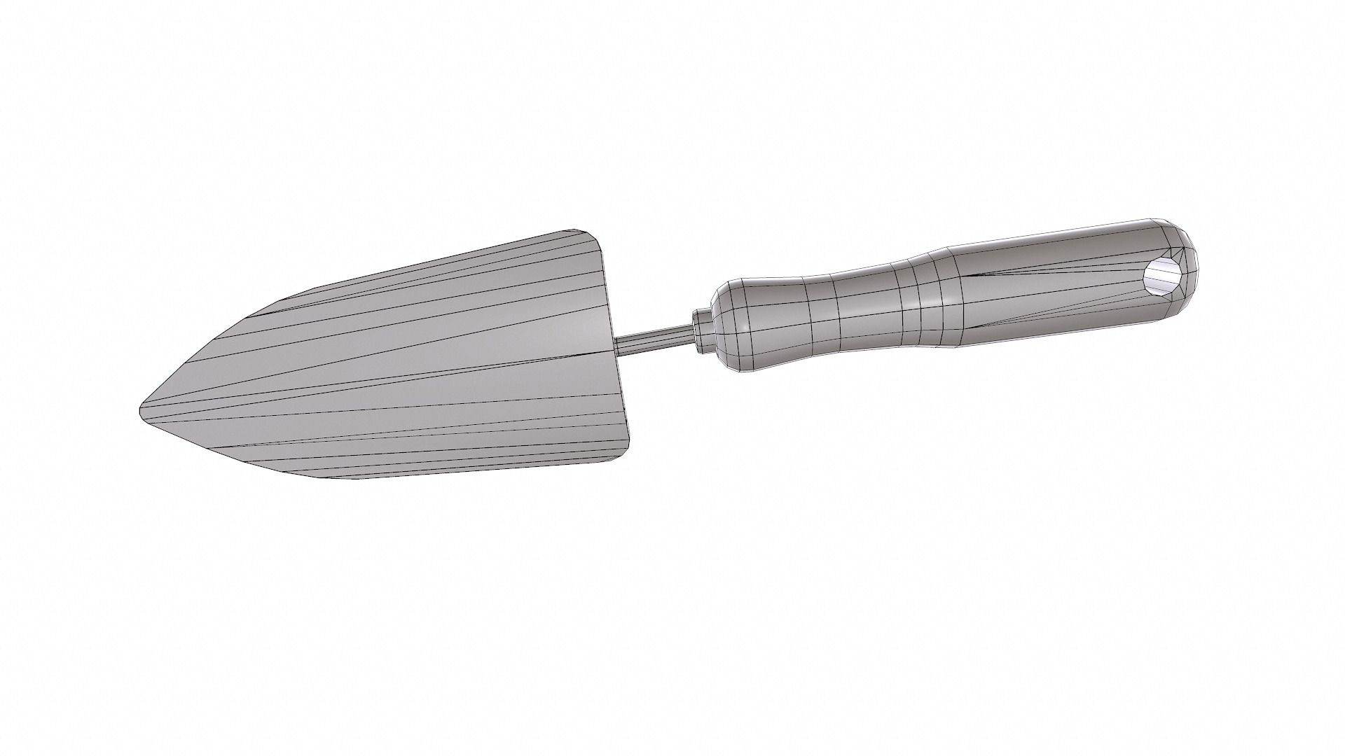 Old Vintage Garden Trowel Low-poly PBR Low-poly 3D model_12