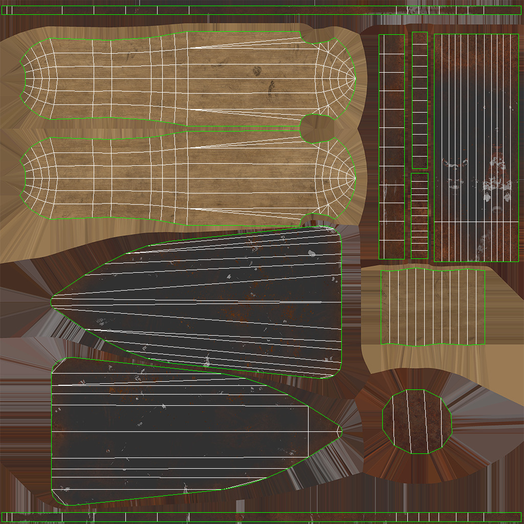 Old Vintage Garden Trowel Low-poly PBR Low-poly 3D model_15