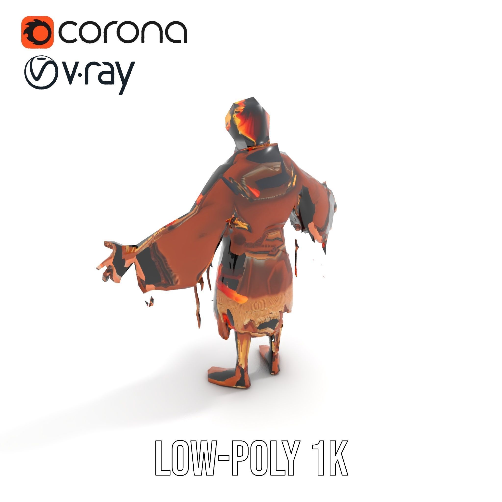 Native American Inspired Child Character Model Rigged and Ani... Low-poly 3D model_27