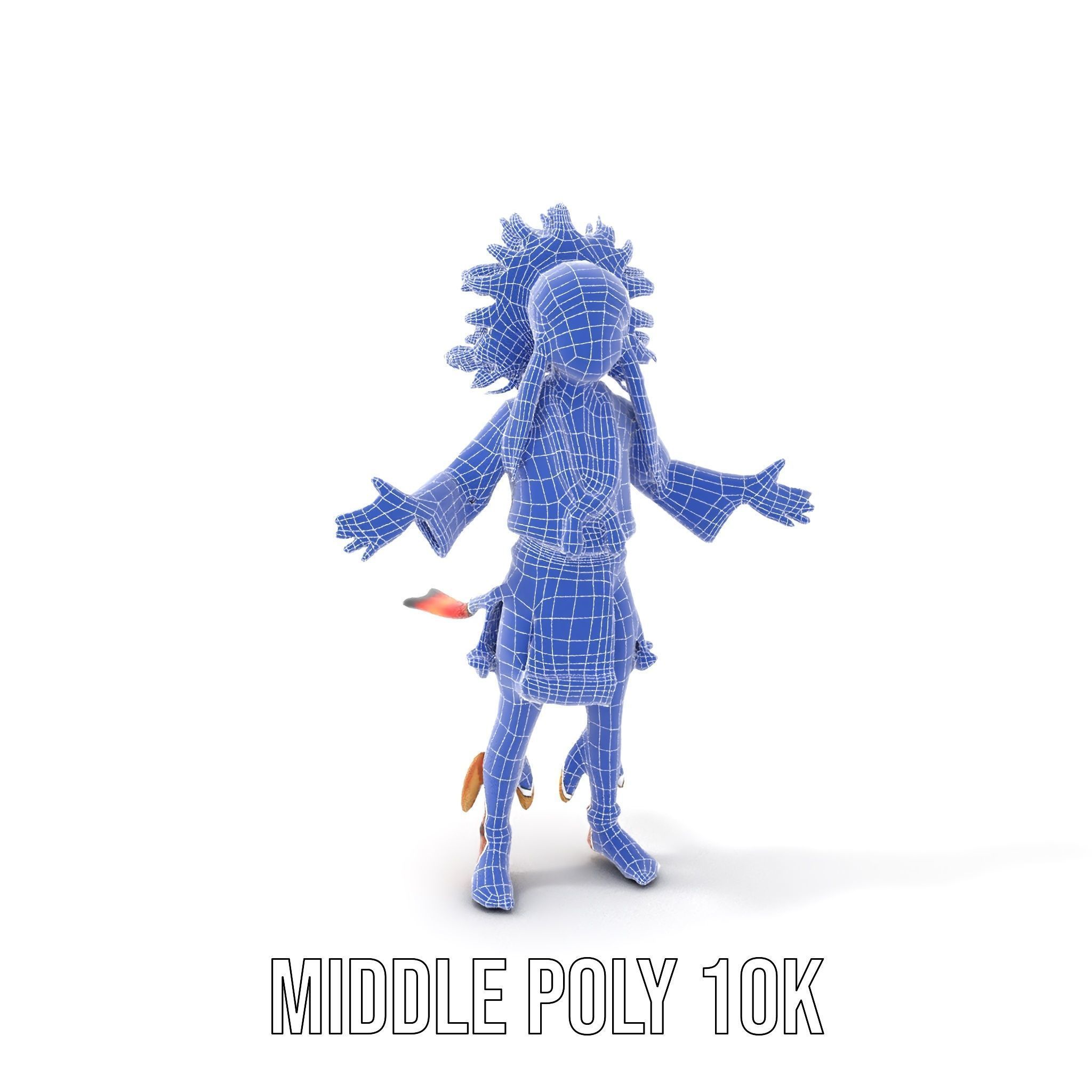 Native American Inspired Child Character Model Rigged and Ani... Low-poly 3D model_20