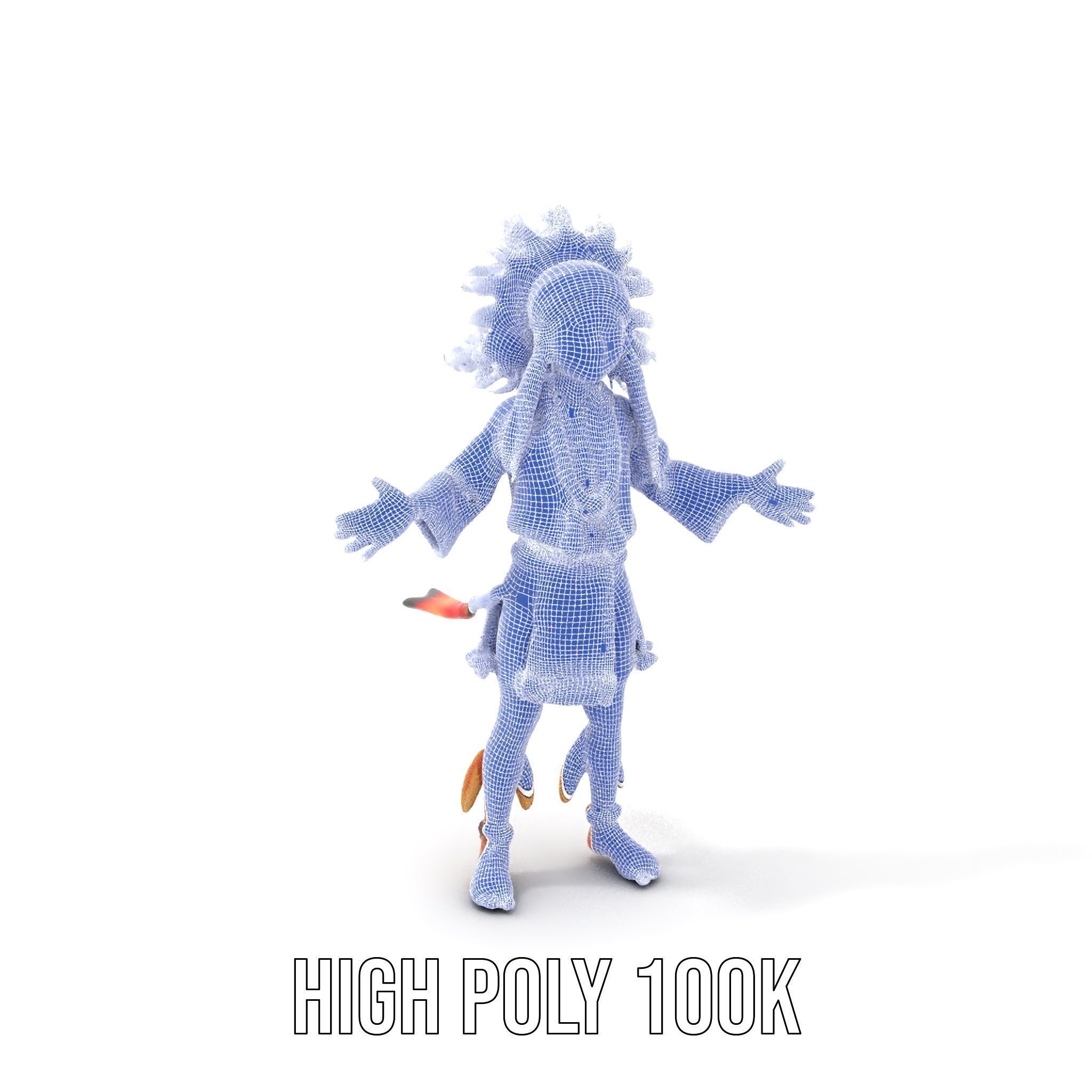 Native American Inspired Child Character Model Rigged and Ani... Low-poly 3D model_4