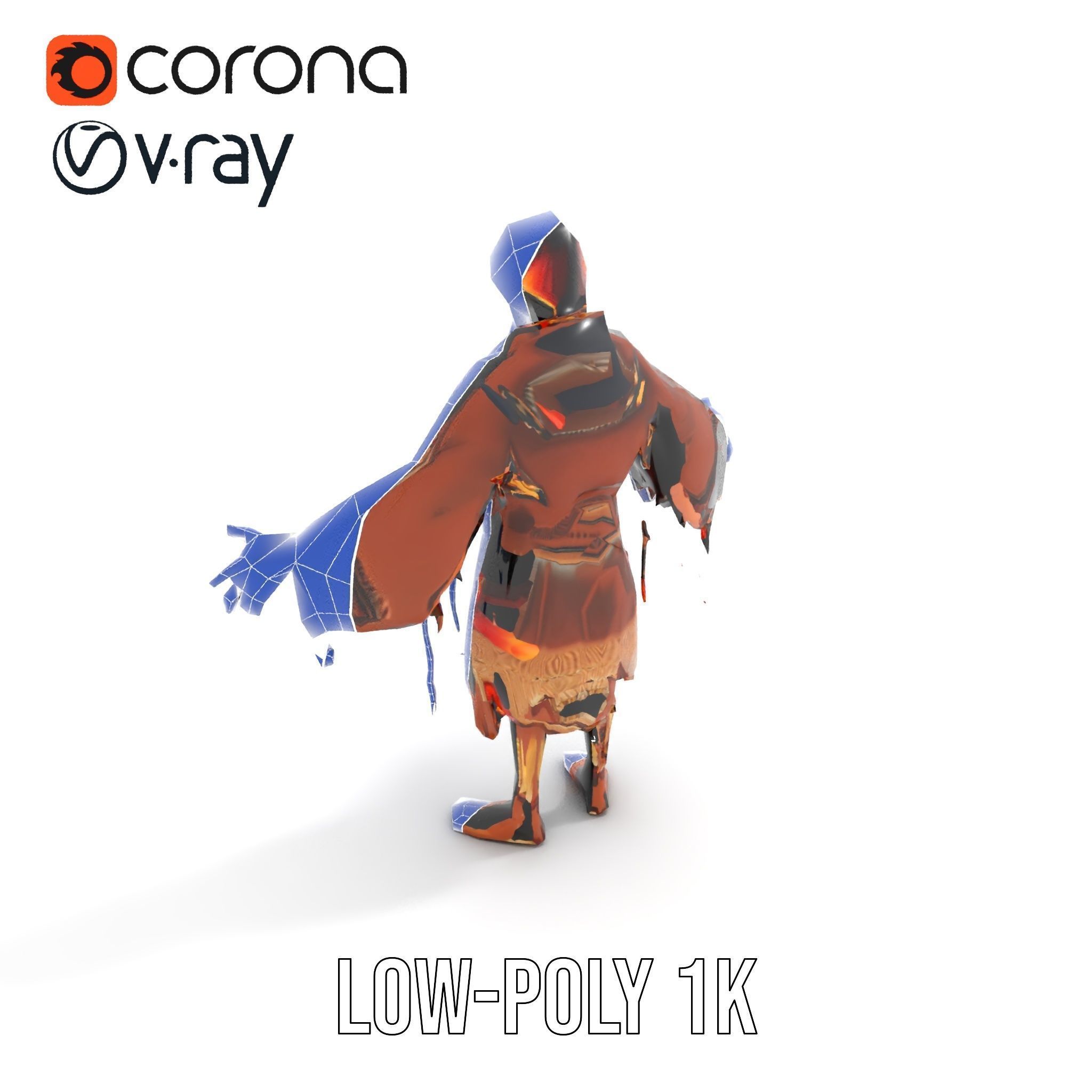 Native American Inspired Child Character Model Rigged and Ani... Low-poly 3D model_24