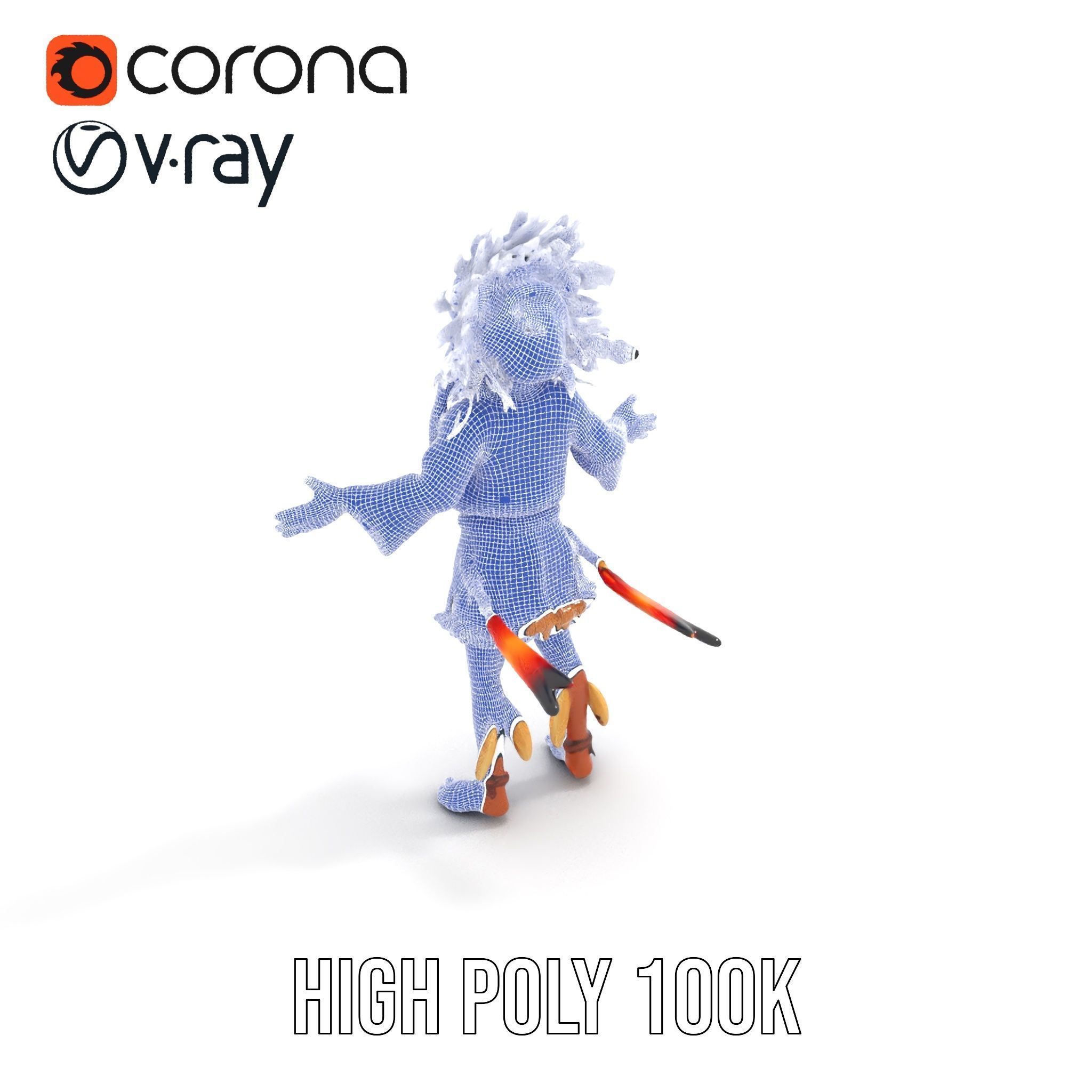 Native American Inspired Child Character Model Rigged and Ani... Low-poly 3D model_31