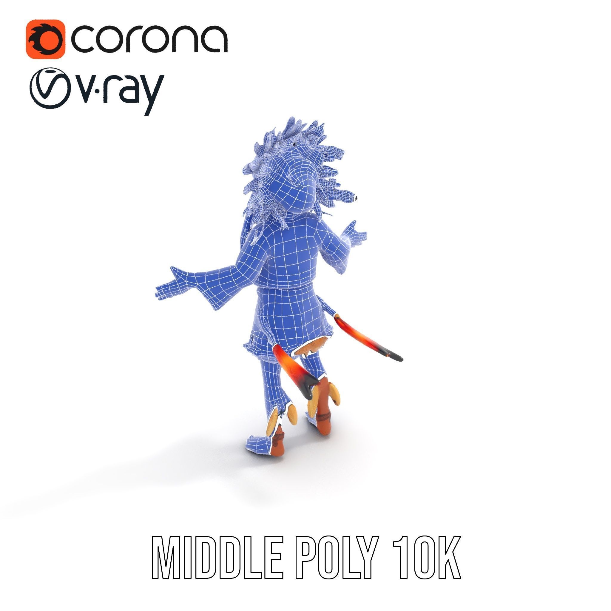 Native American Inspired Child Character Model Rigged and Ani... Low-poly 3D model_26