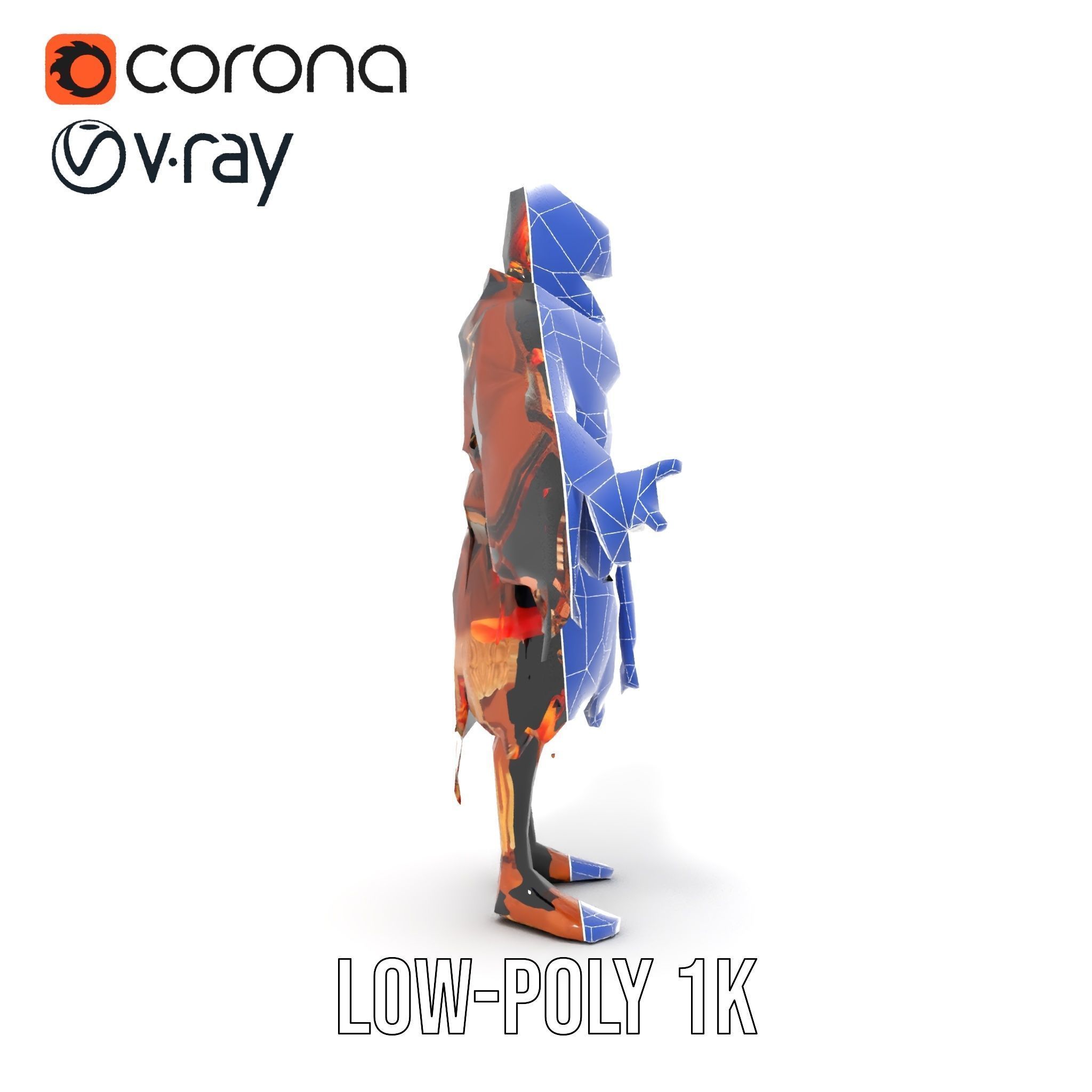 Native American Inspired Child Character Model Rigged and Ani... Low-poly 3D model_16