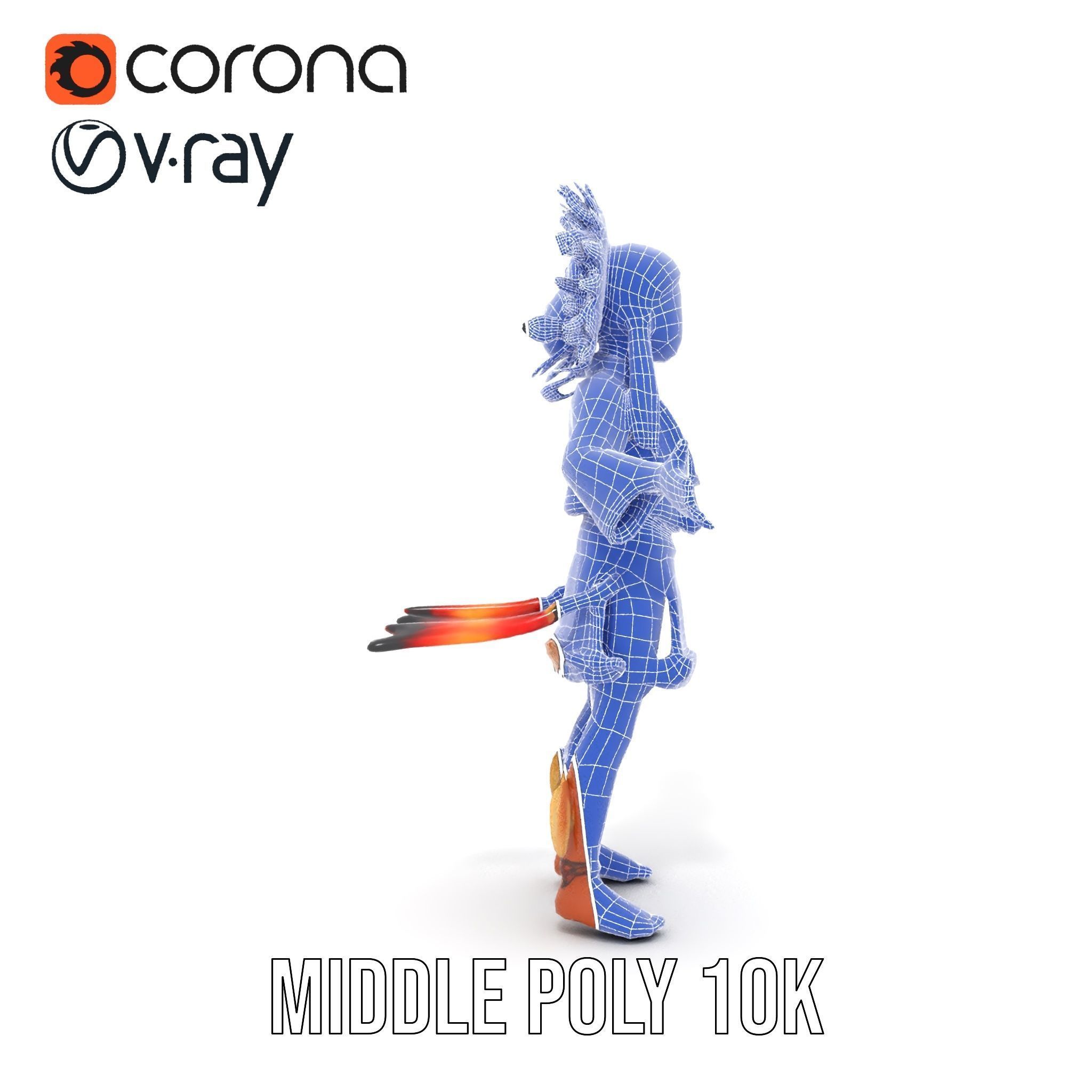 Native American Inspired Child Character Model Rigged and Ani... Low-poly 3D model_32