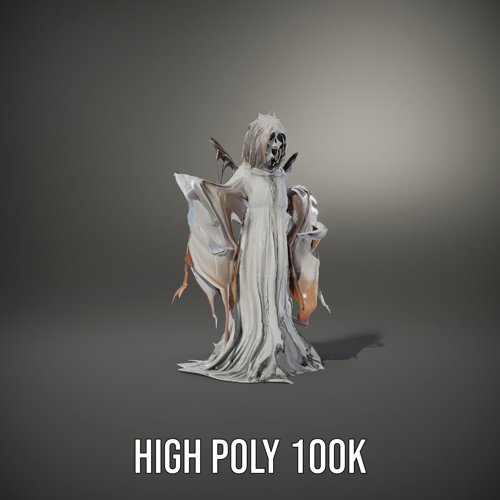 Spectral Ghost Reaper Rigged and Animated D Model Low-poly 3D model_31