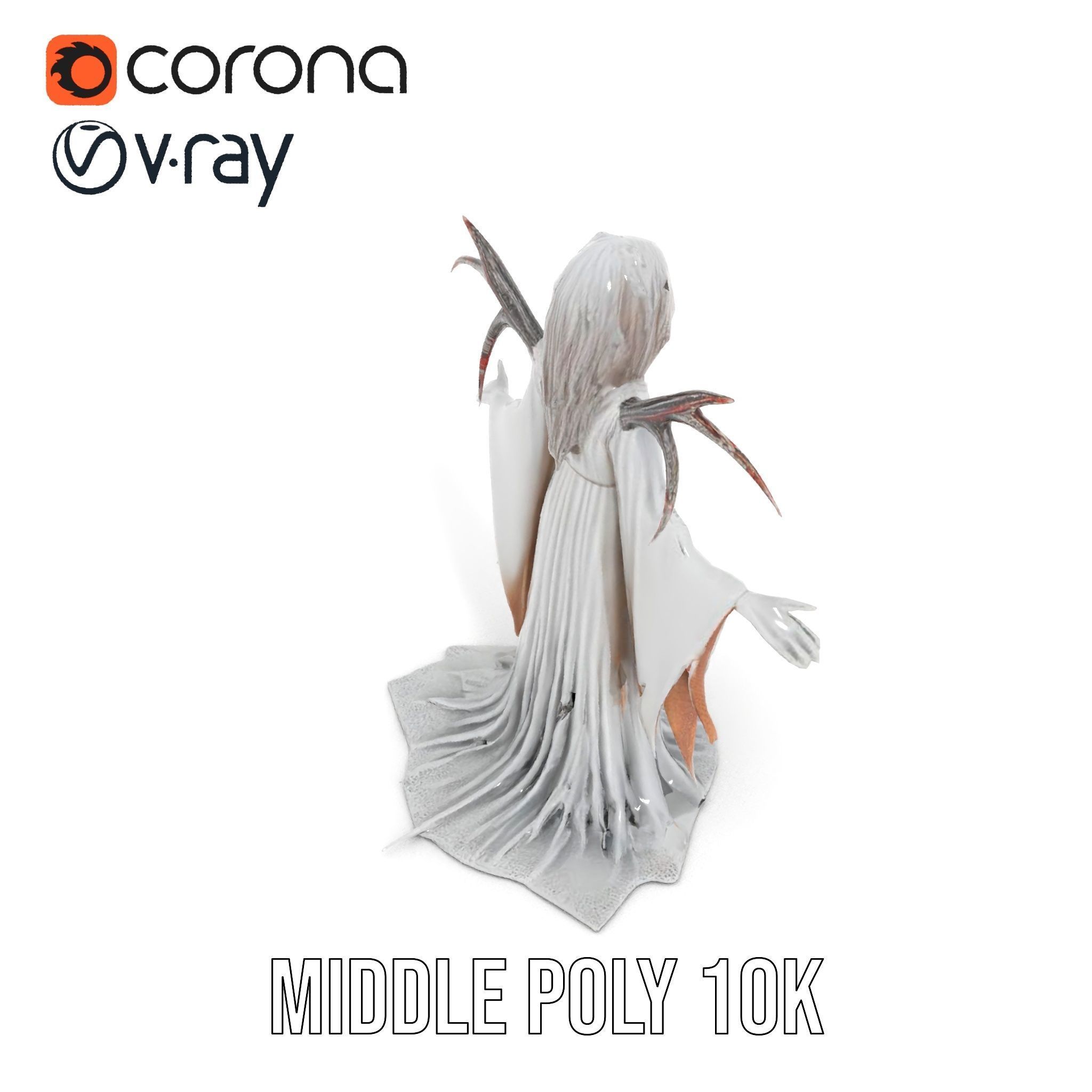 Spectral Ghost Reaper Rigged and Animated D Model Low-poly 3D model_26