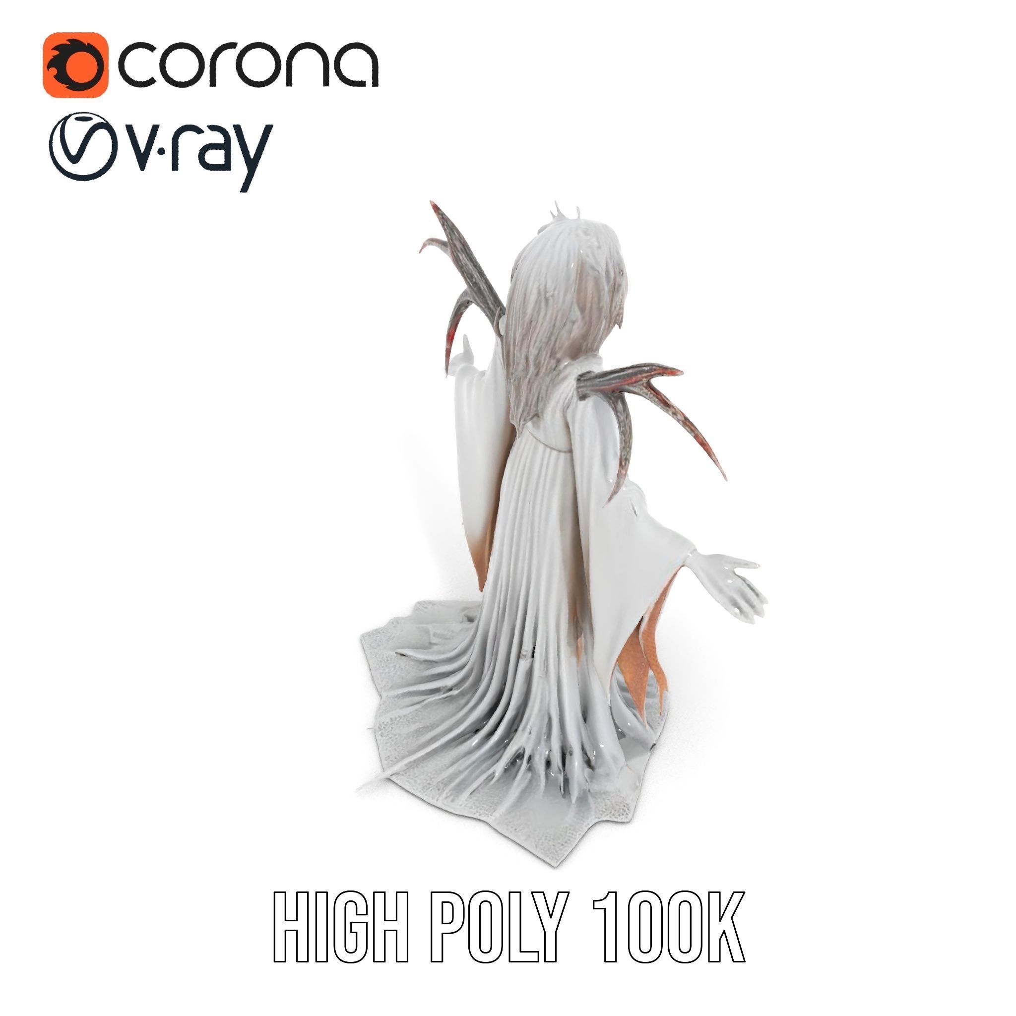 Spectral Ghost Reaper Rigged and Animated D Model Low-poly 3D model_14