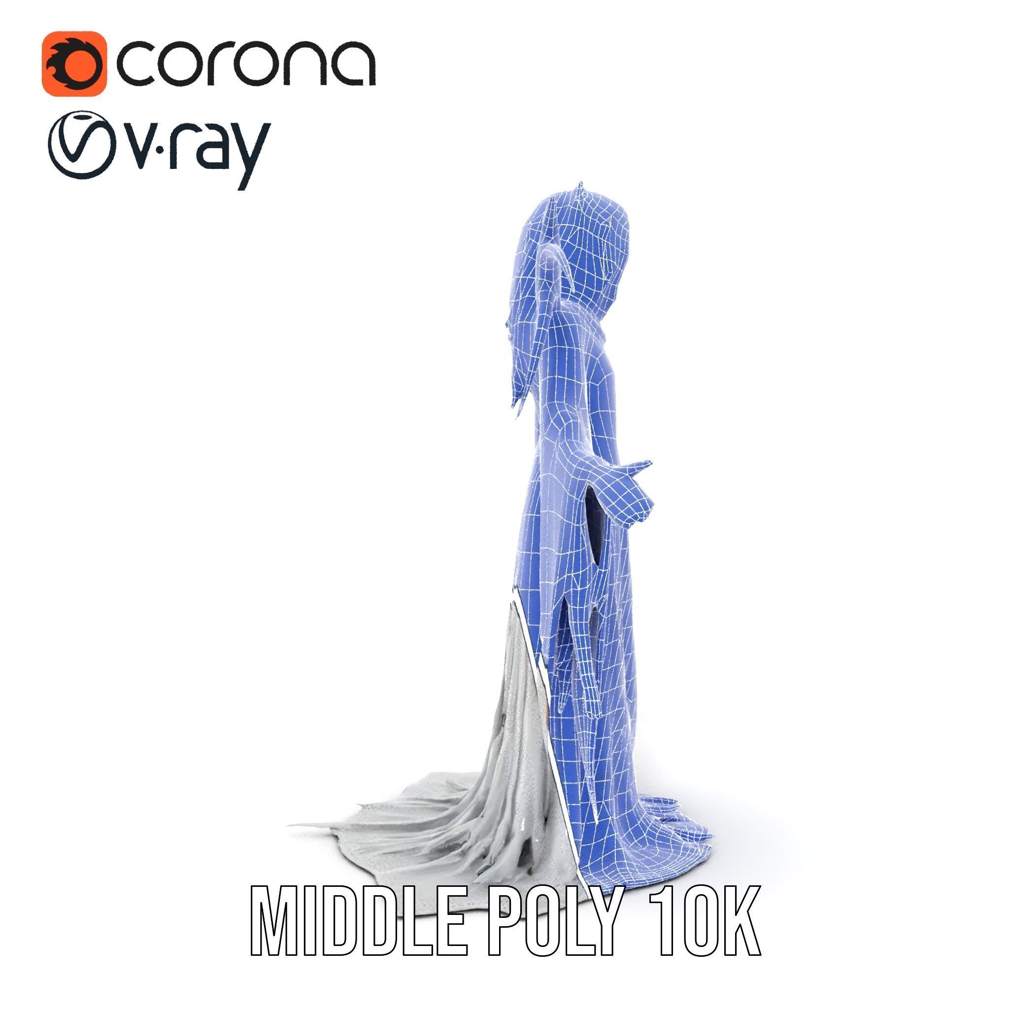 Spectral Ghost Reaper Rigged and Animated D Model Low-poly 3D model_29