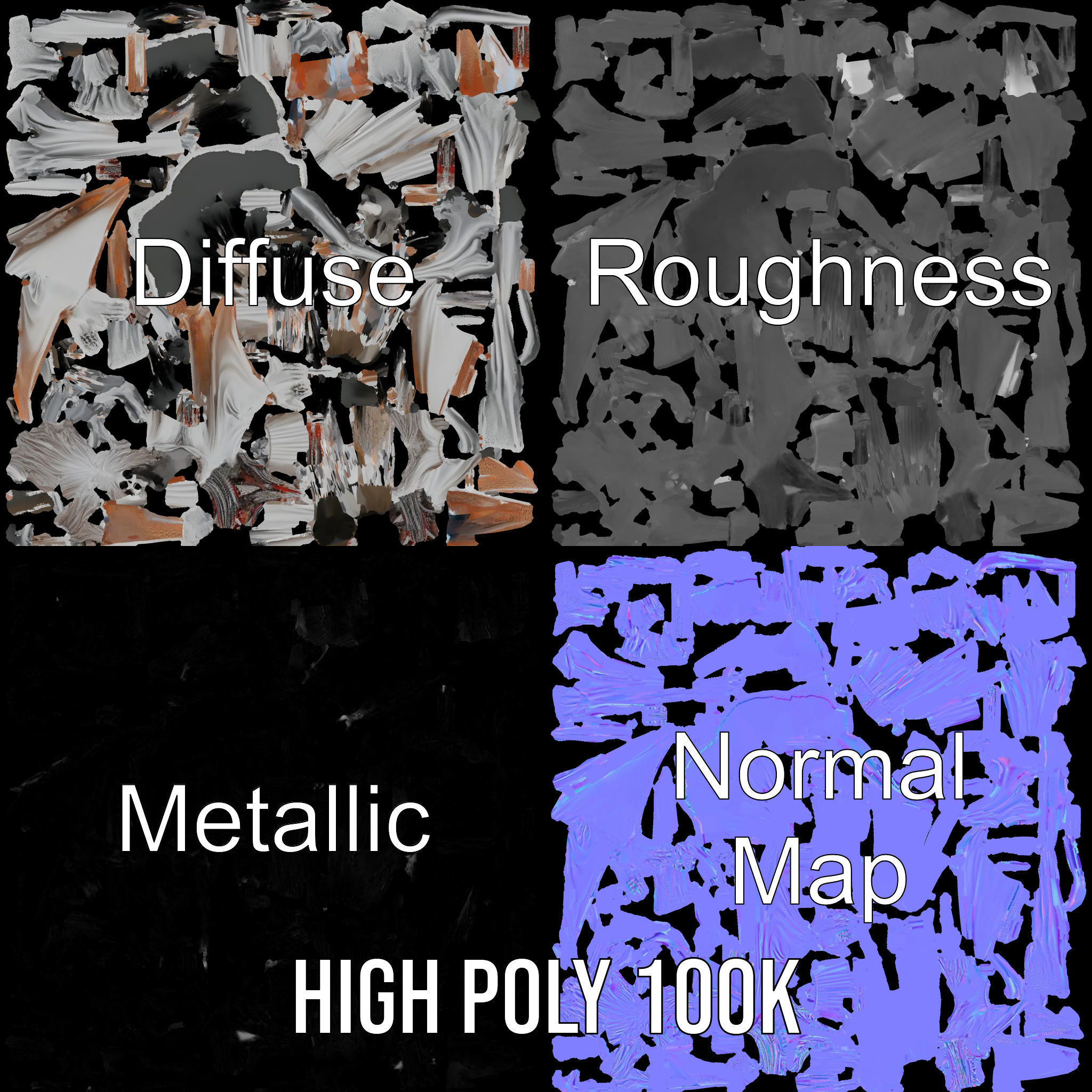 Spectral Ghost Reaper Rigged and Animated D Model Low-poly 3D model_3