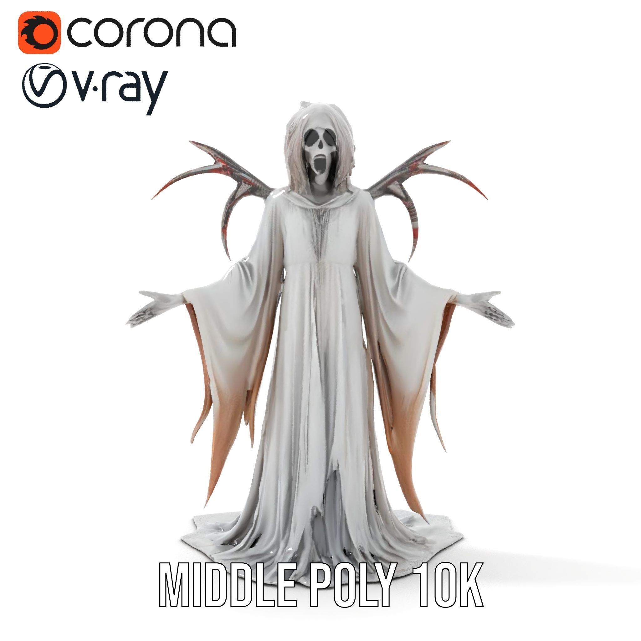 Spectral Ghost Reaper Rigged and Animated D Model Low-poly 3D model_12