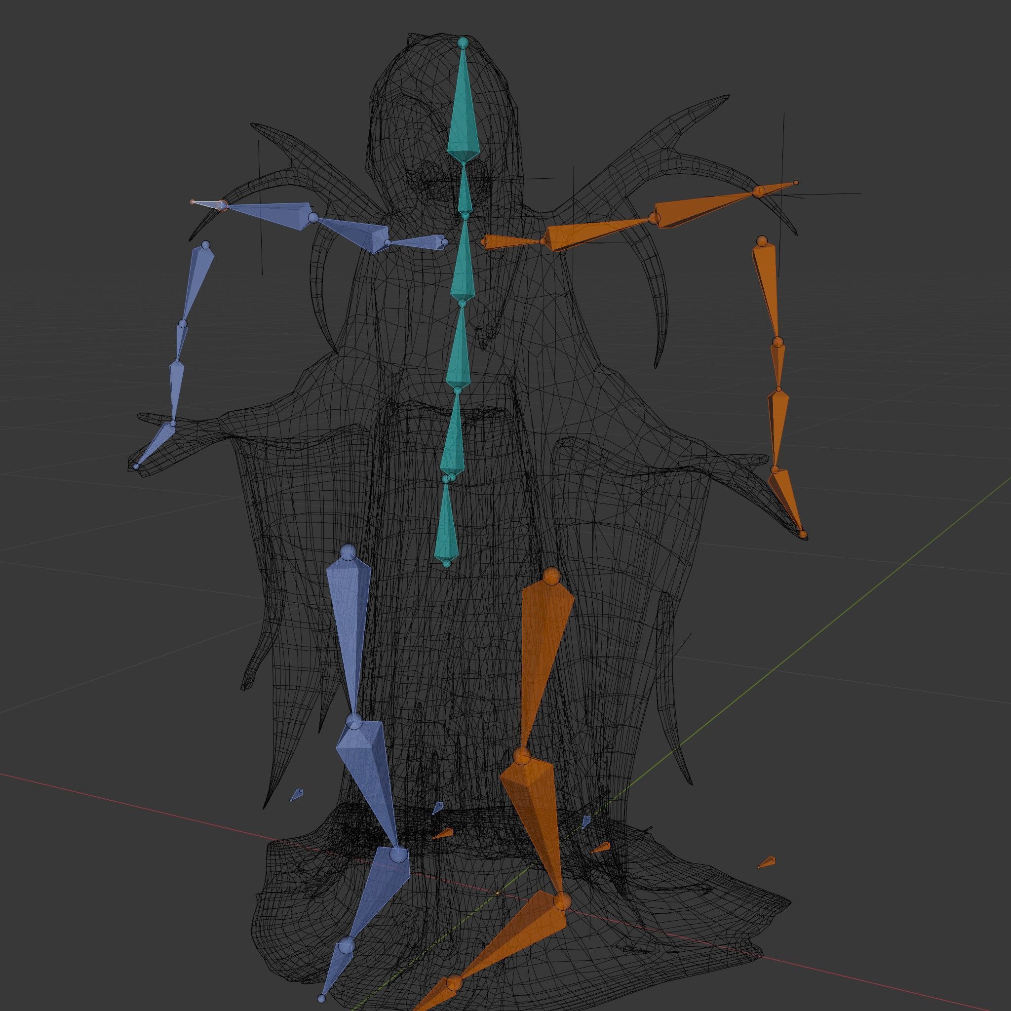Spectral Ghost Reaper Rigged and Animated D Model Low-poly 3D model_6