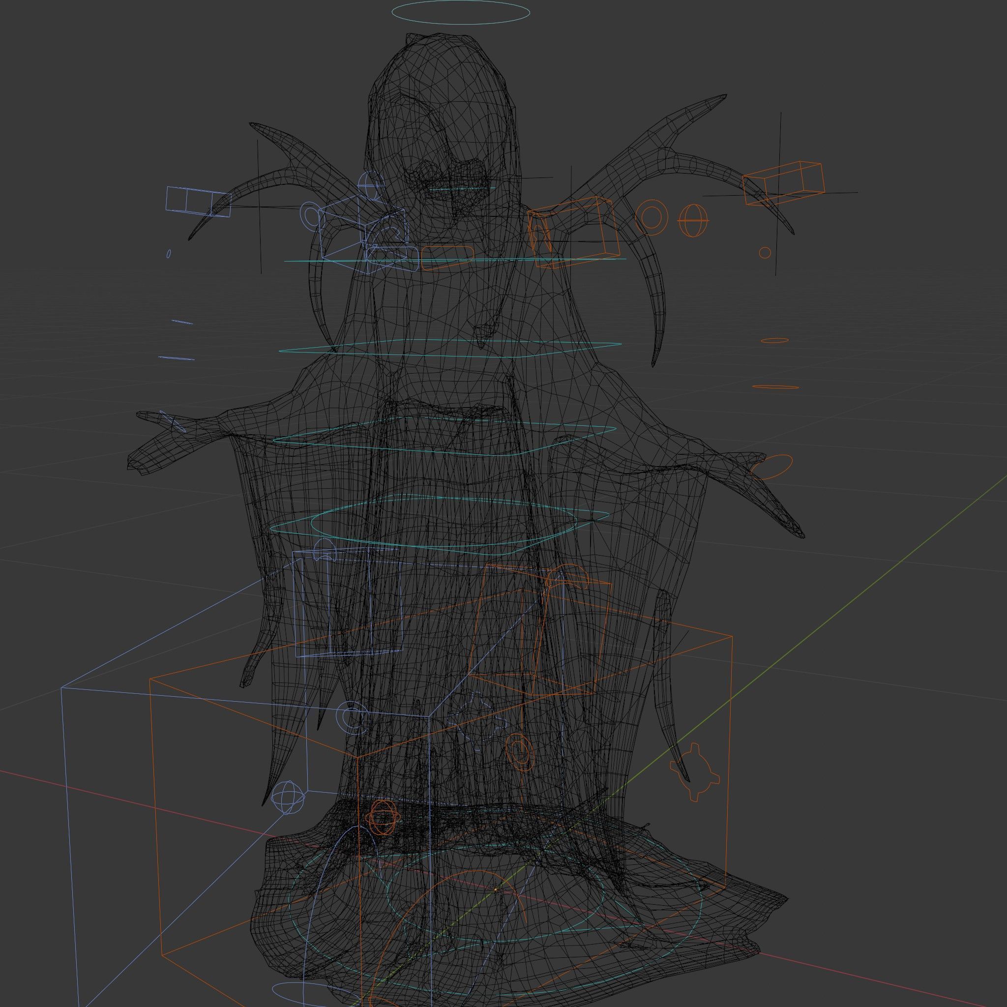 Spectral Ghost Reaper Rigged and Animated D Model Low-poly 3D model_5