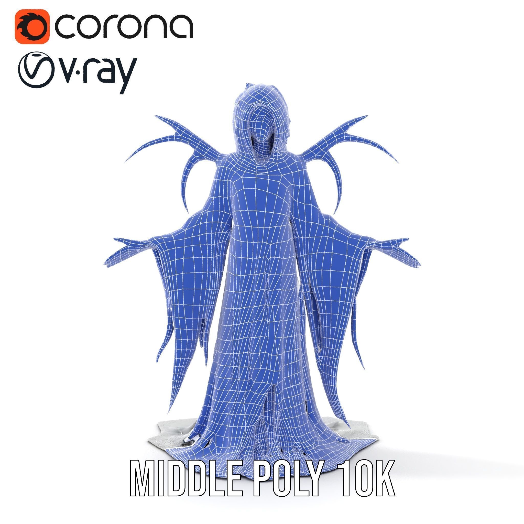 Spectral Ghost Reaper Rigged and Animated D Model Low-poly 3D model_23