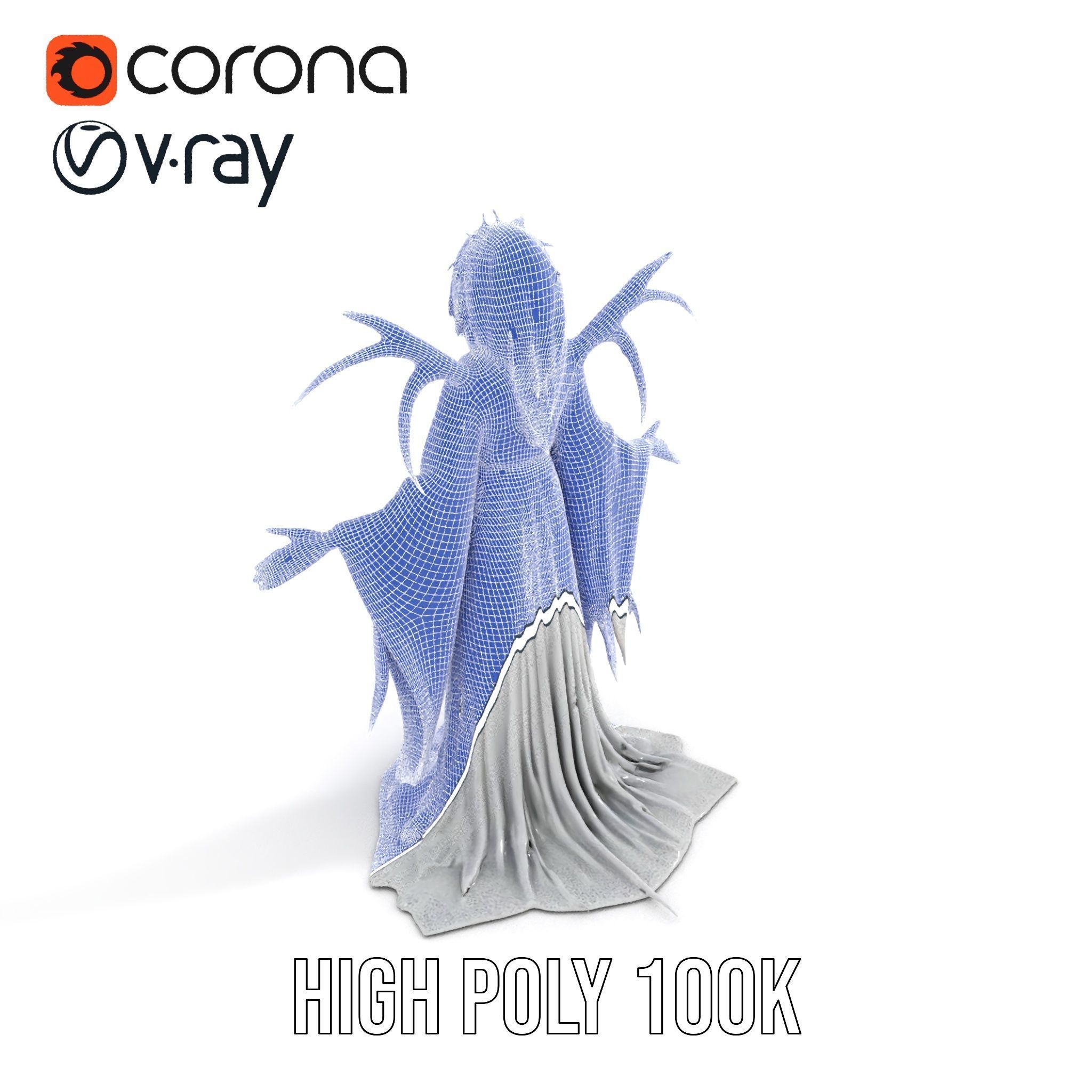 Spectral Ghost Reaper Rigged and Animated D Model Low-poly 3D model_25