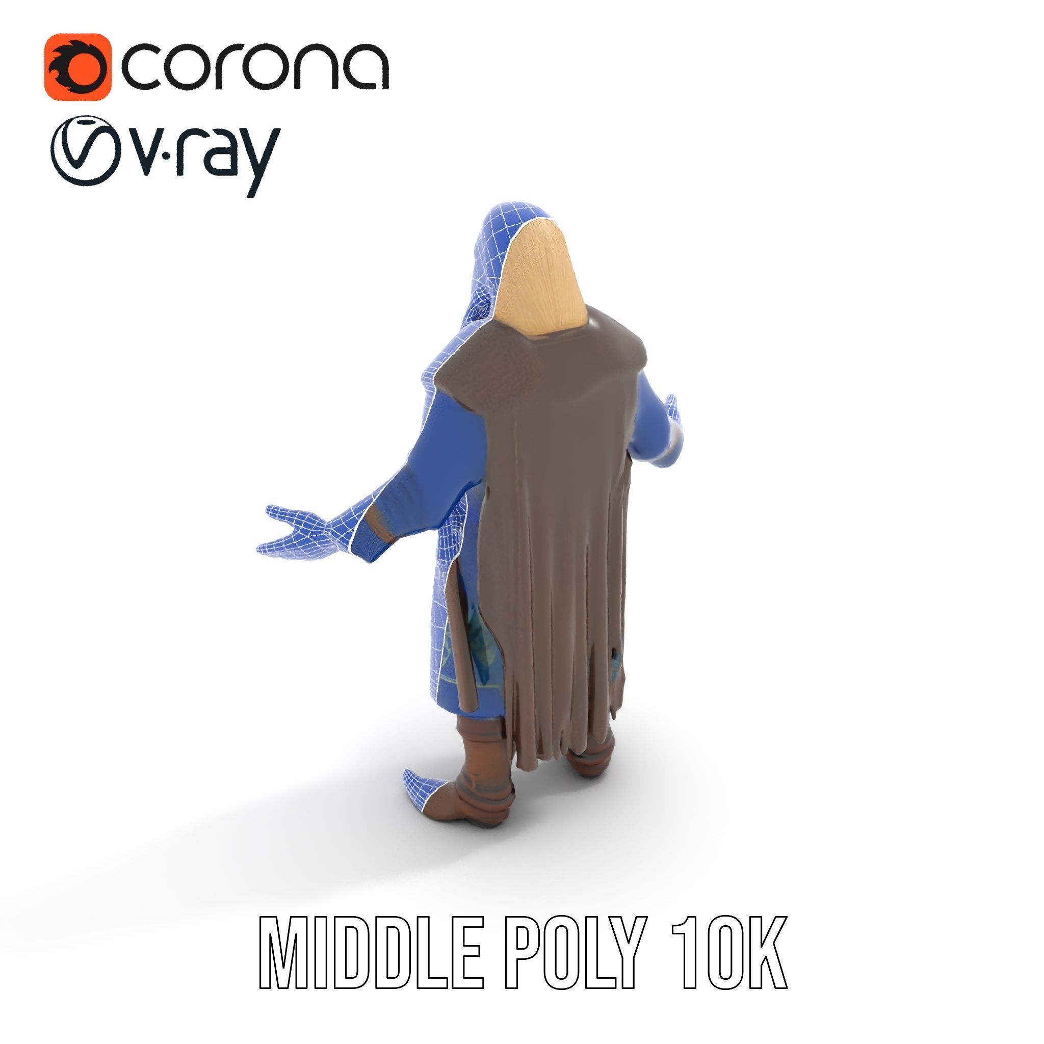 Nordic Warrior Character Rigged and Animated for Games and An... Low-poly 3D model_29