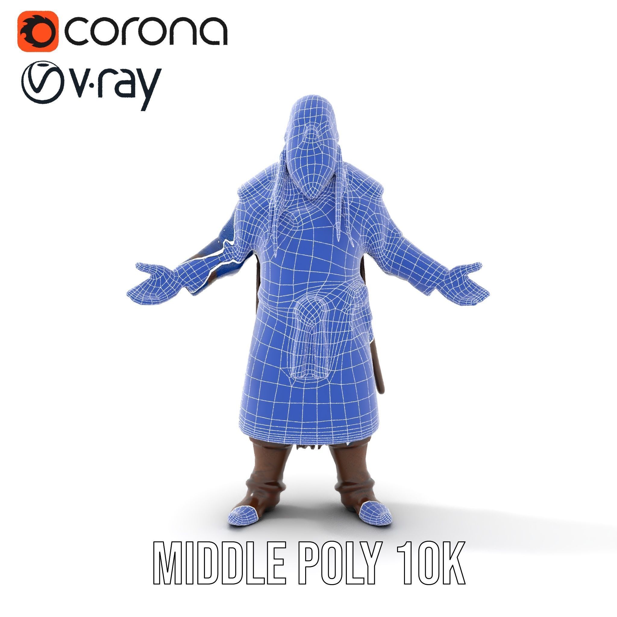 Nordic Warrior Character Rigged and Animated for Games and An... Low-poly 3D model_15