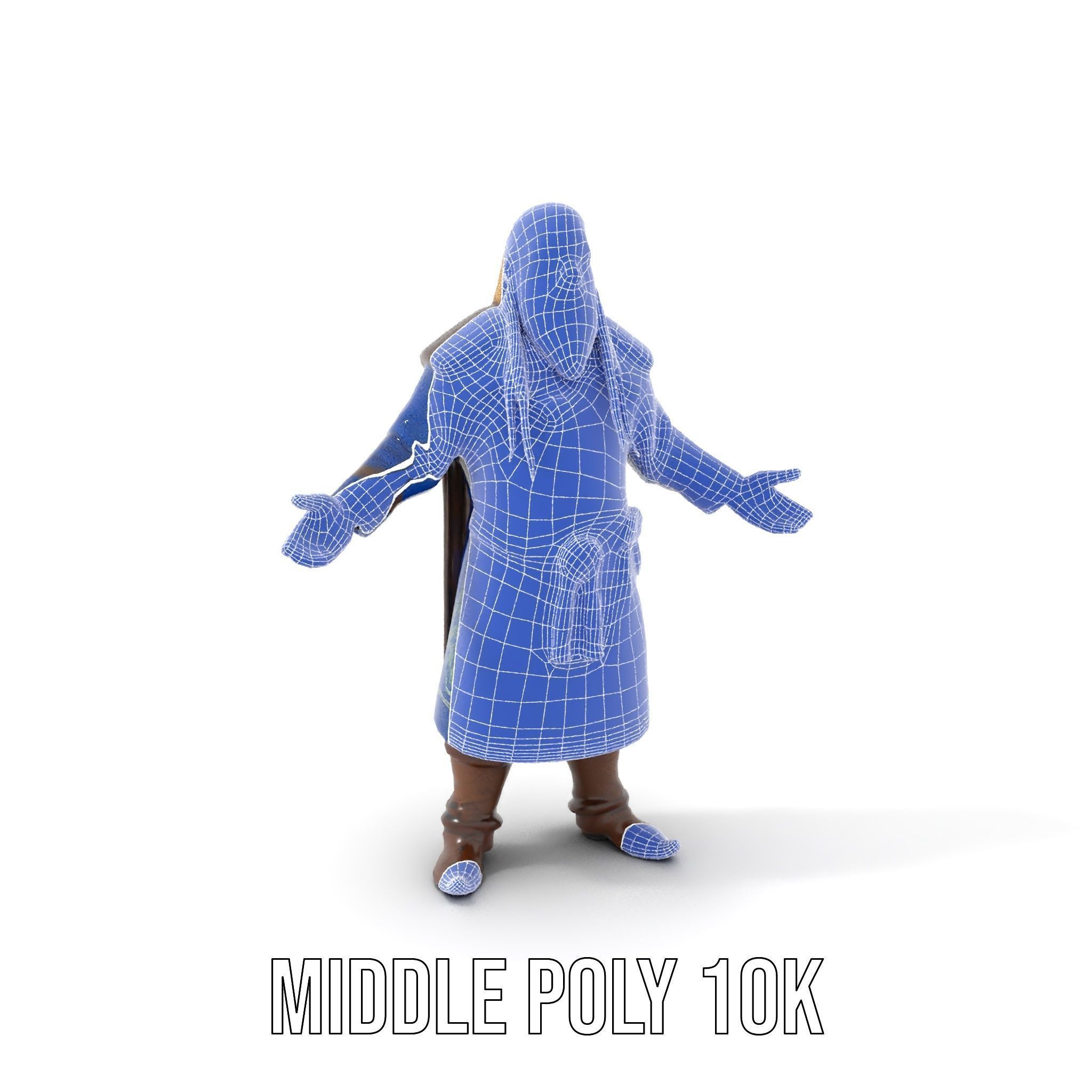 Nordic Warrior Character Rigged and Animated for Games and An... Low-poly 3D model_34