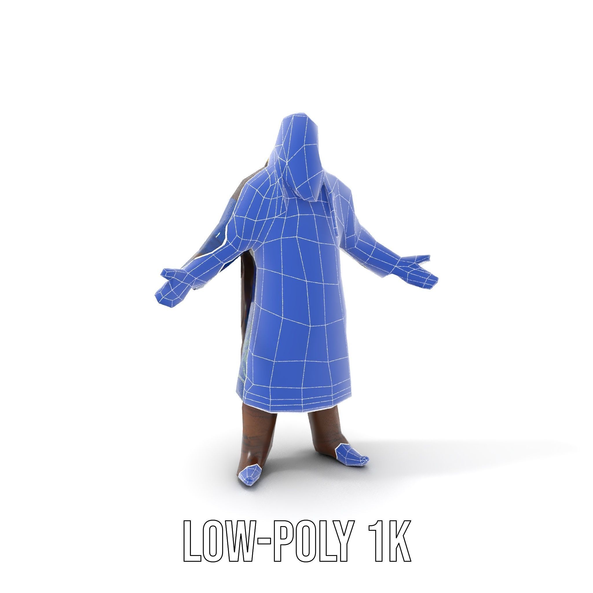 Nordic Warrior Character Rigged and Animated for Games and An... Low-poly 3D model_8