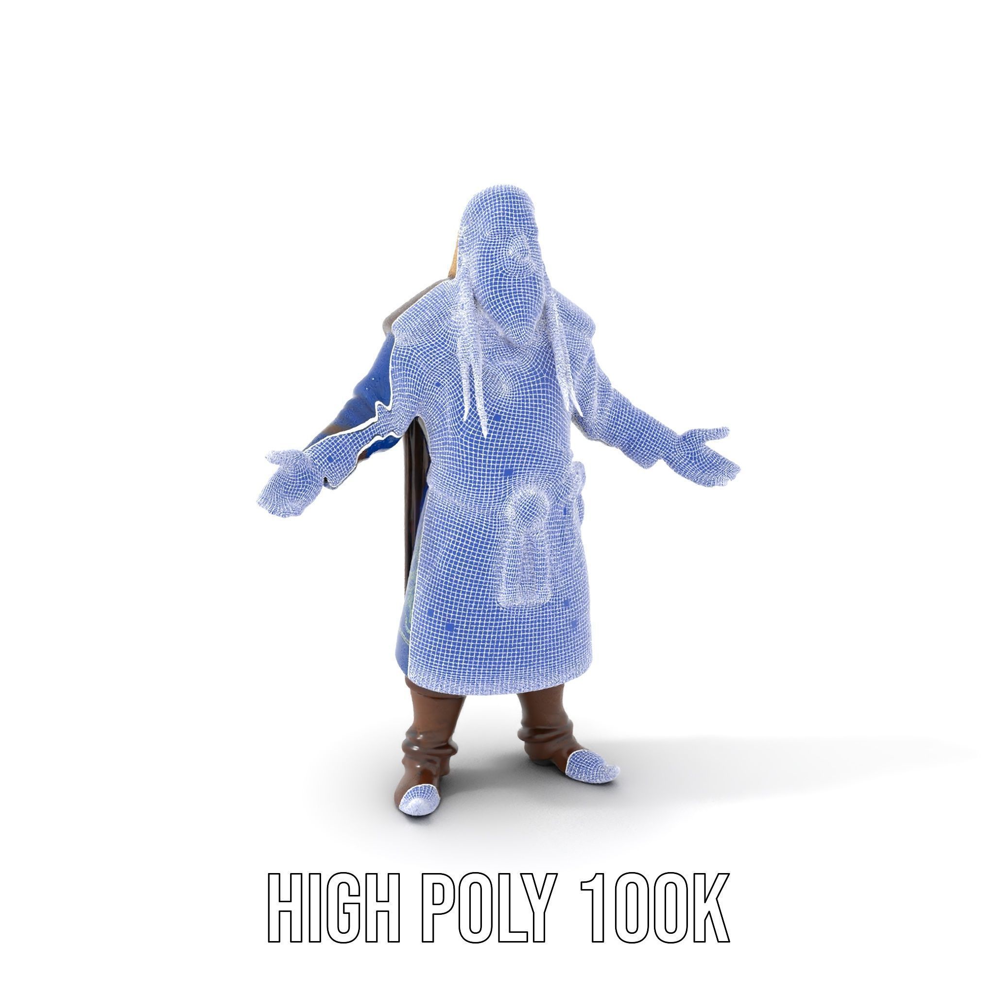 Nordic Warrior Character Rigged and Animated for Games and An... Low-poly 3D model_4