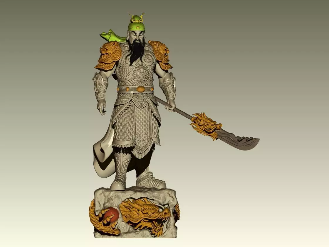 Guan Yu 01 3D Statue 3D print model_0