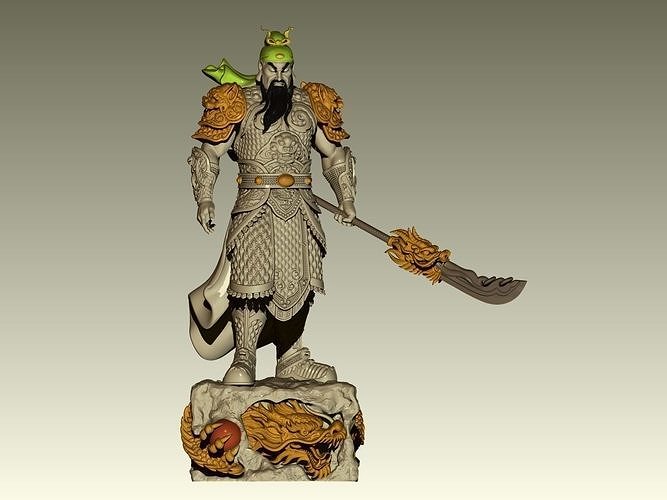 Guan Yu 01 3D Statue 3D print model