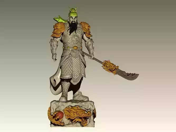 Guan Yu 01 3D Statue