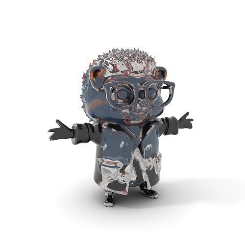 Skeleton Pirate Character Model  Rigged and Animated Low-poly 3D model