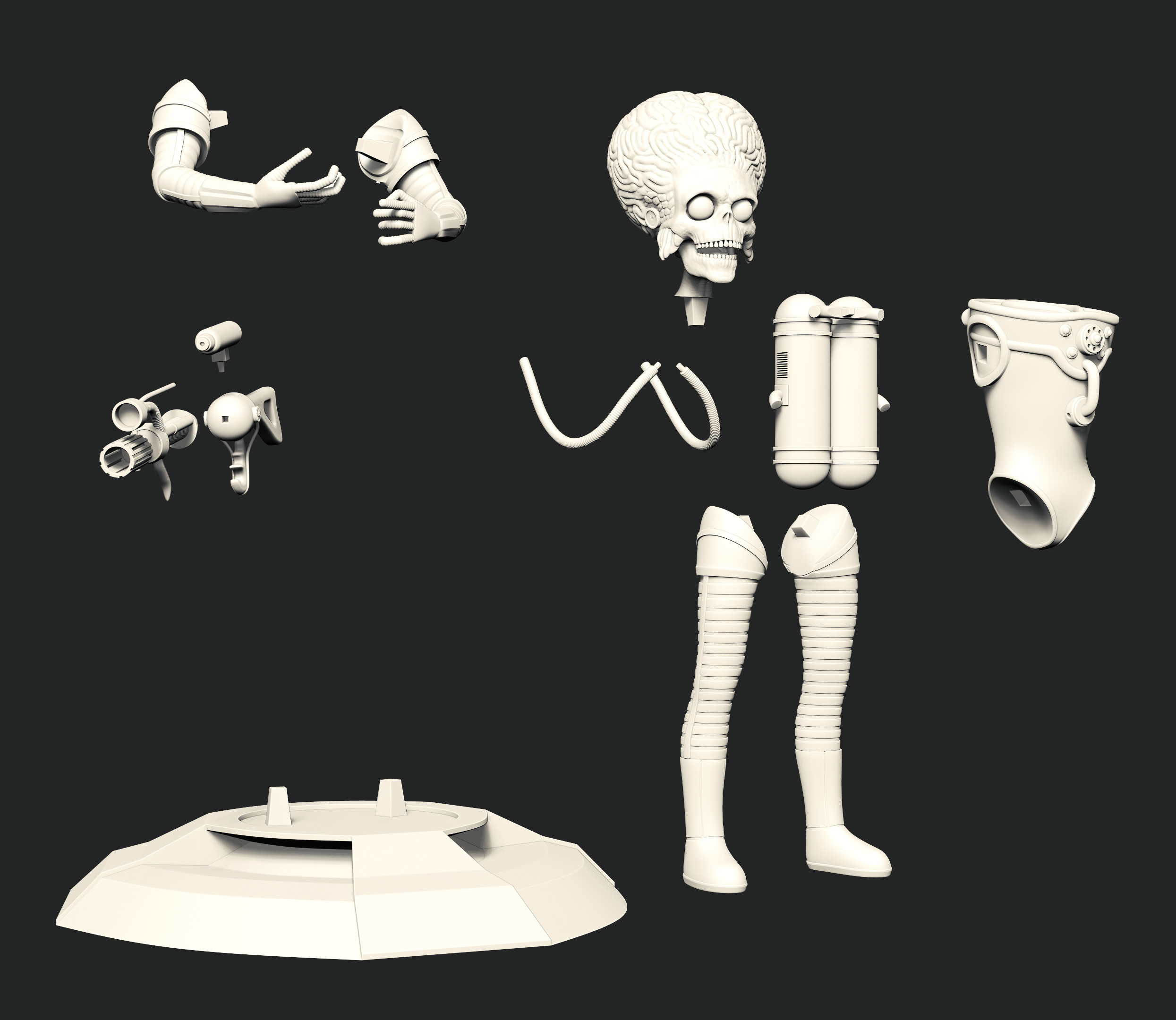 Mars Attacks Martian 3D print model_7