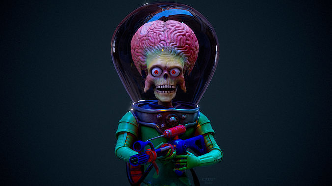 Mars Attacks Martian 3D print model