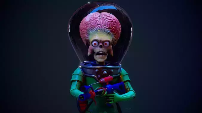 Mars Attacks Martian 3D print model Mars Attacks Martian 3D print model