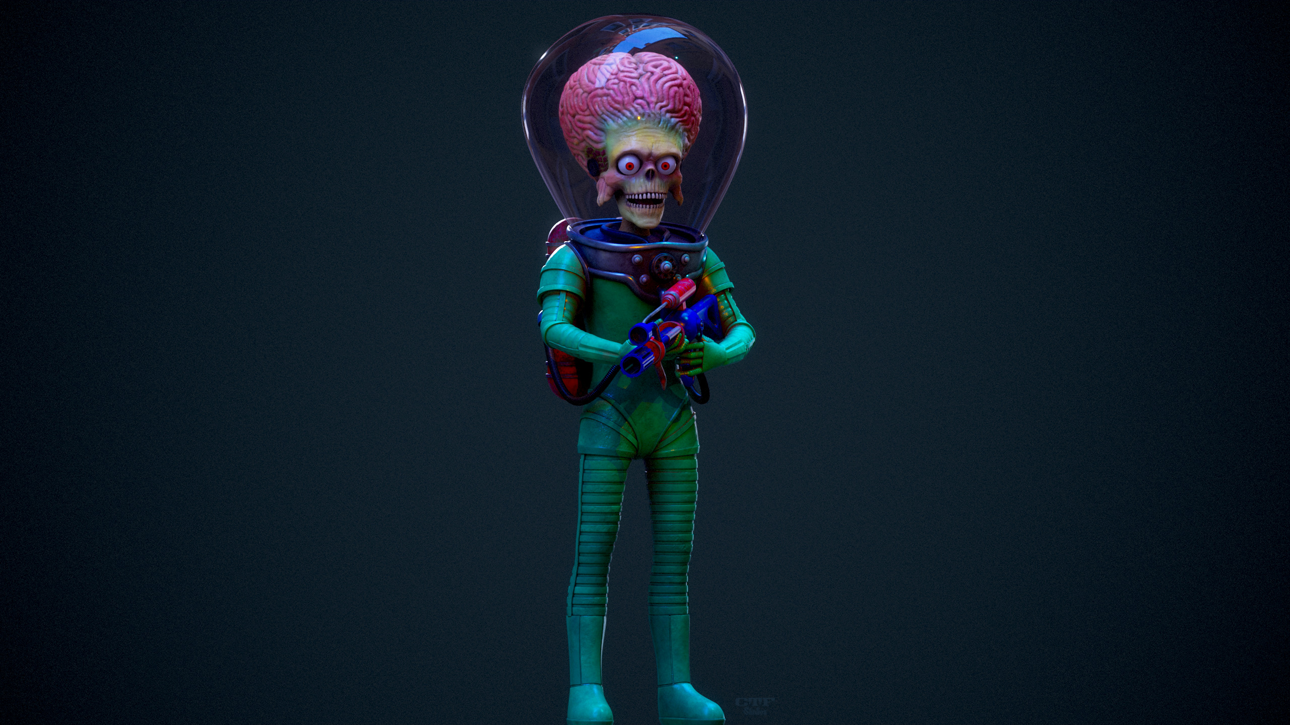 Mars Attacks Martian 3D print model_3