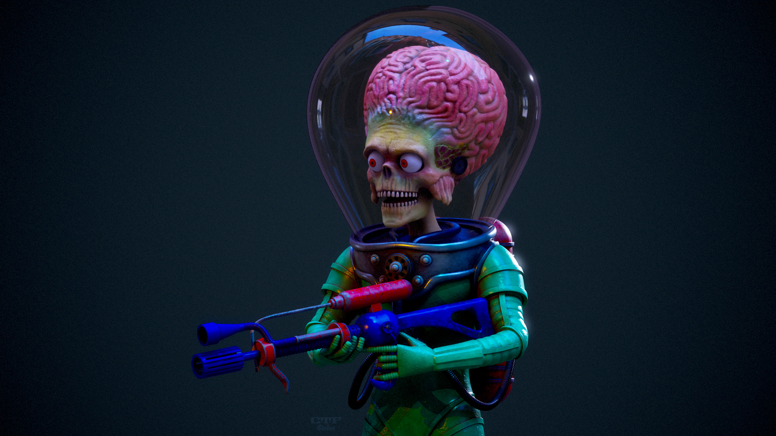 Mars Attacks Martian 3D print model_2