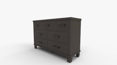 Covetown Dresser In Dark Brown 3D model_6
