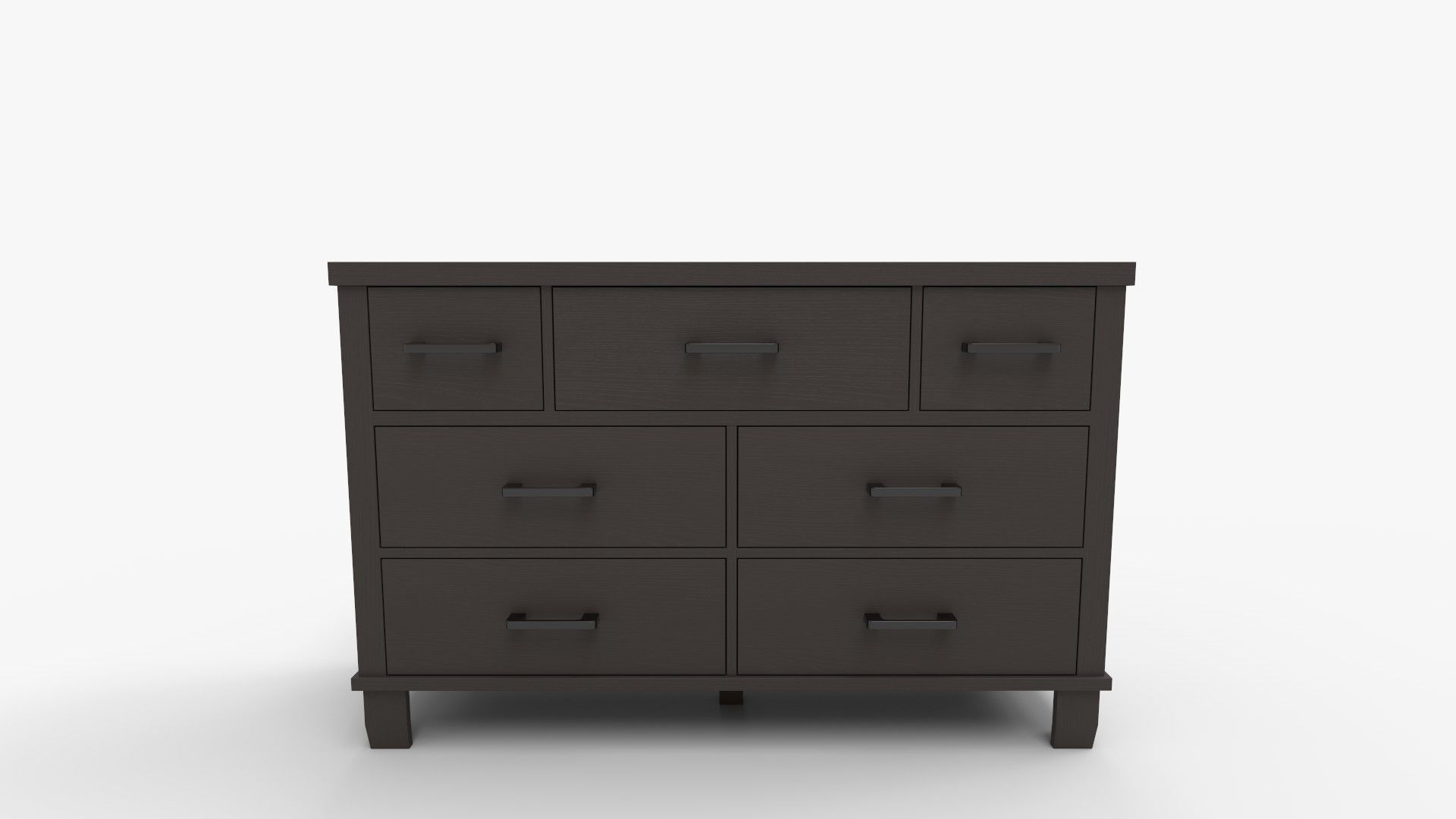 Covetown Dresser In Dark Brown 3D model_9