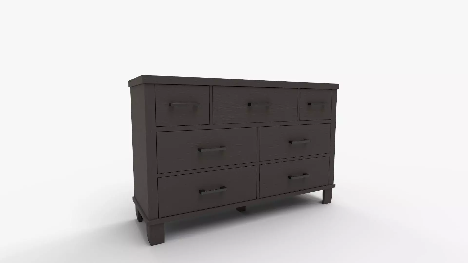Covetown Dresser In Dark Brown 3D model_0