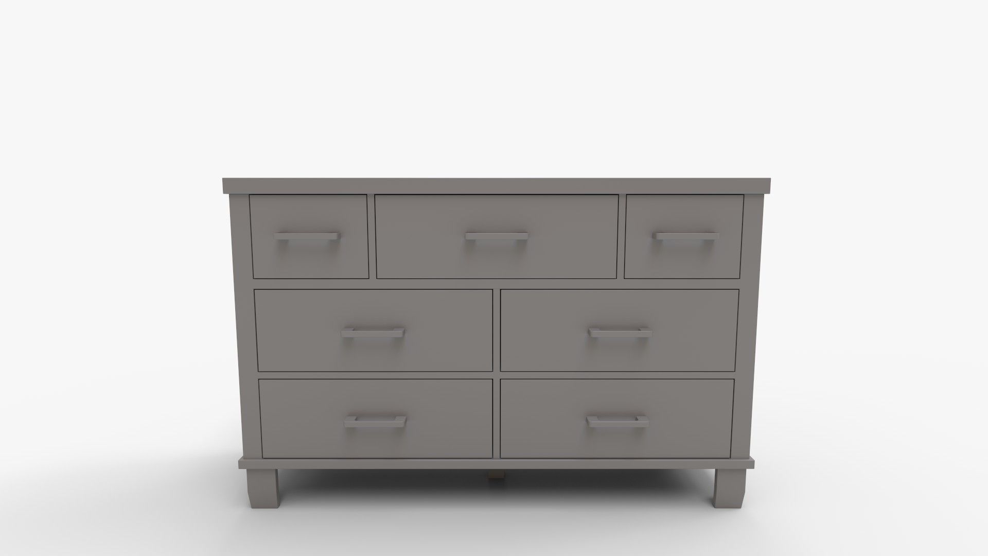 Covetown Dresser In Dark Brown 3D model_10