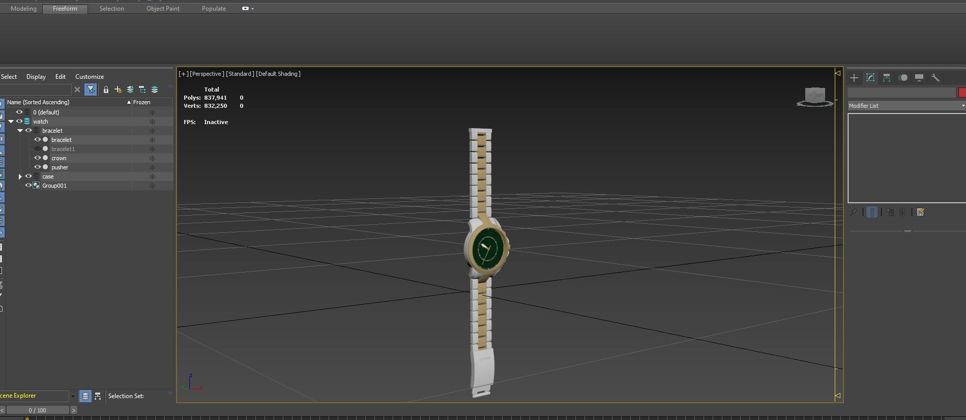 Analog Watch 3D model_11