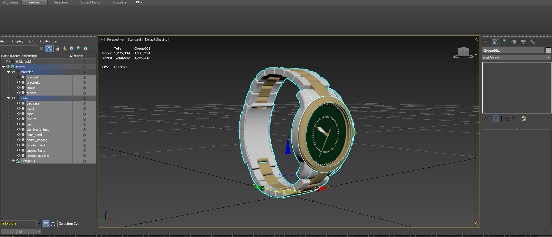 Analog Watch 3D model_10