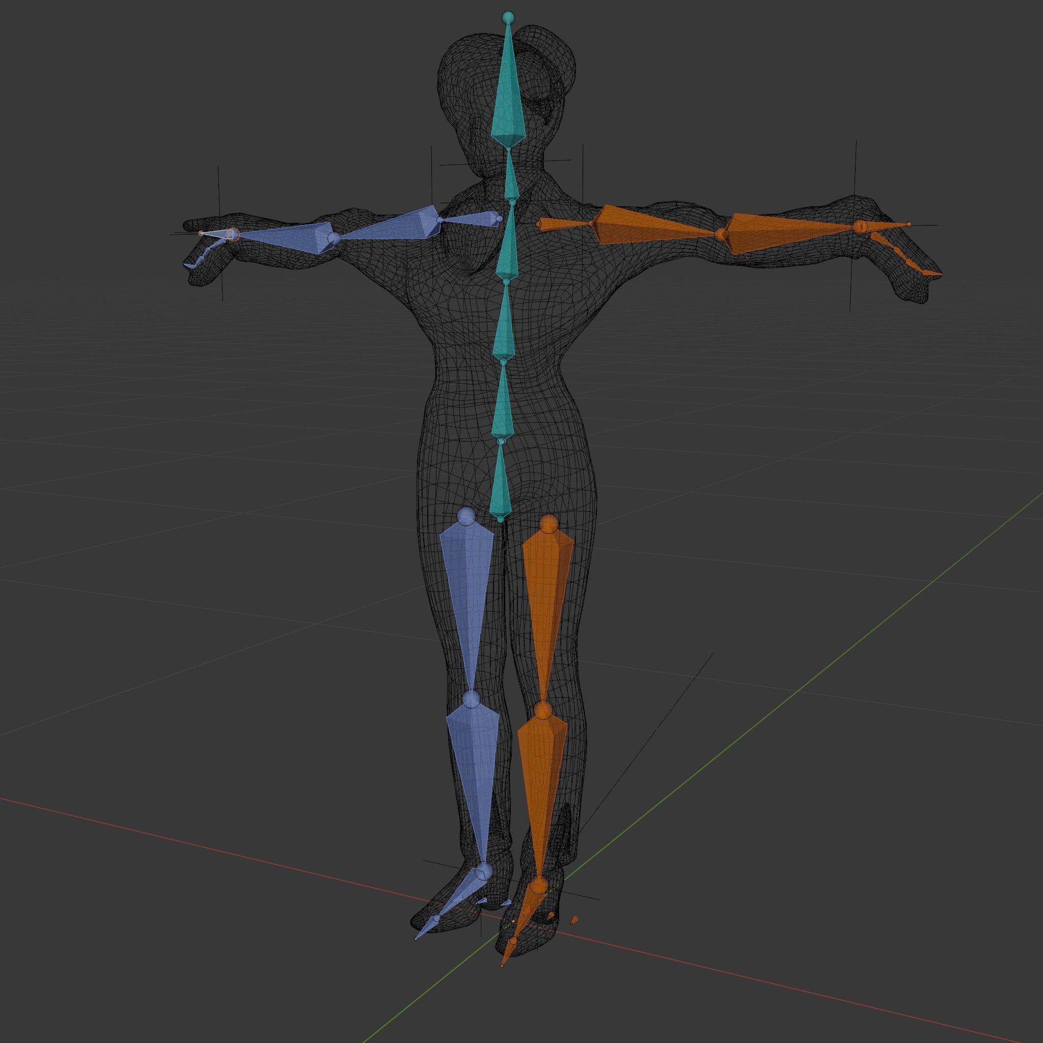 Businesswoman Character Model with Tattoo  Rigged and Animated Low-poly 3D model_7