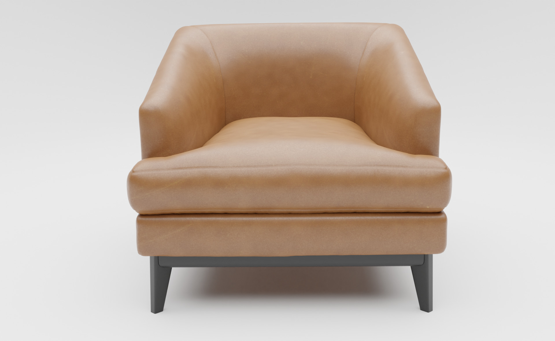 Armchair Low-poly 3D model_2