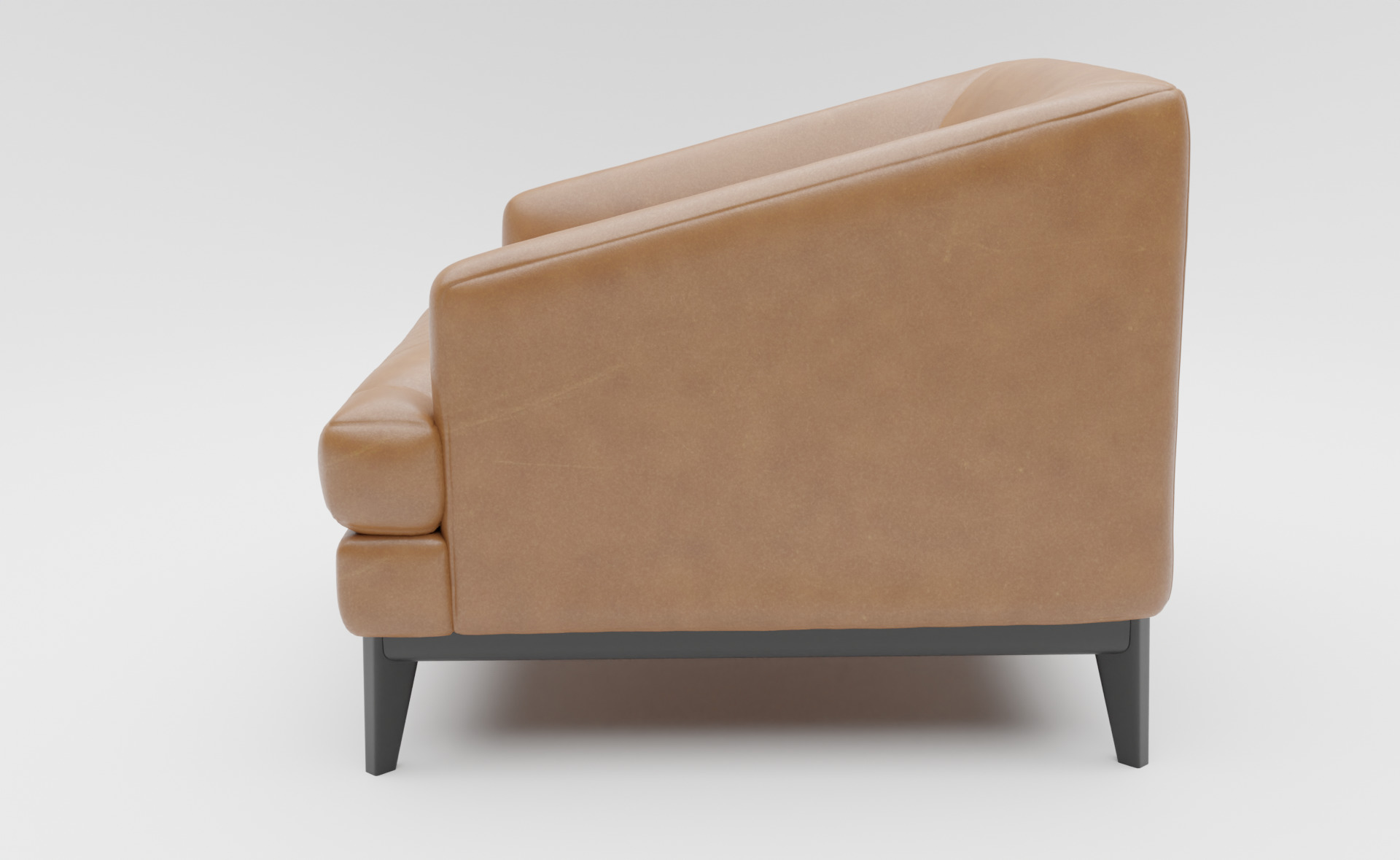 Armchair Low-poly 3D model_1