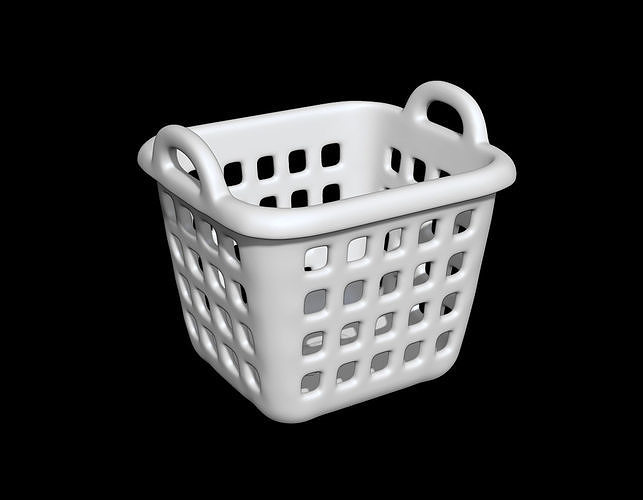 3D Printable Laundry Basket with Handle 3D print model