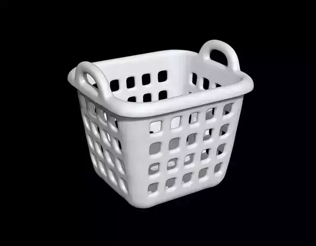 3D Printable Laundry Basket with Handle