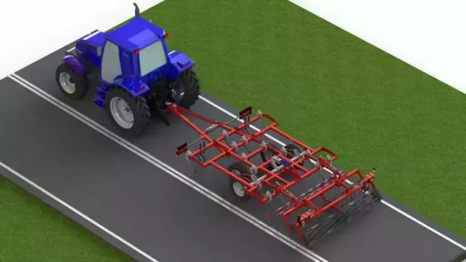 WG 0005 - STL Cultivator of continuous processing 3m 3D model