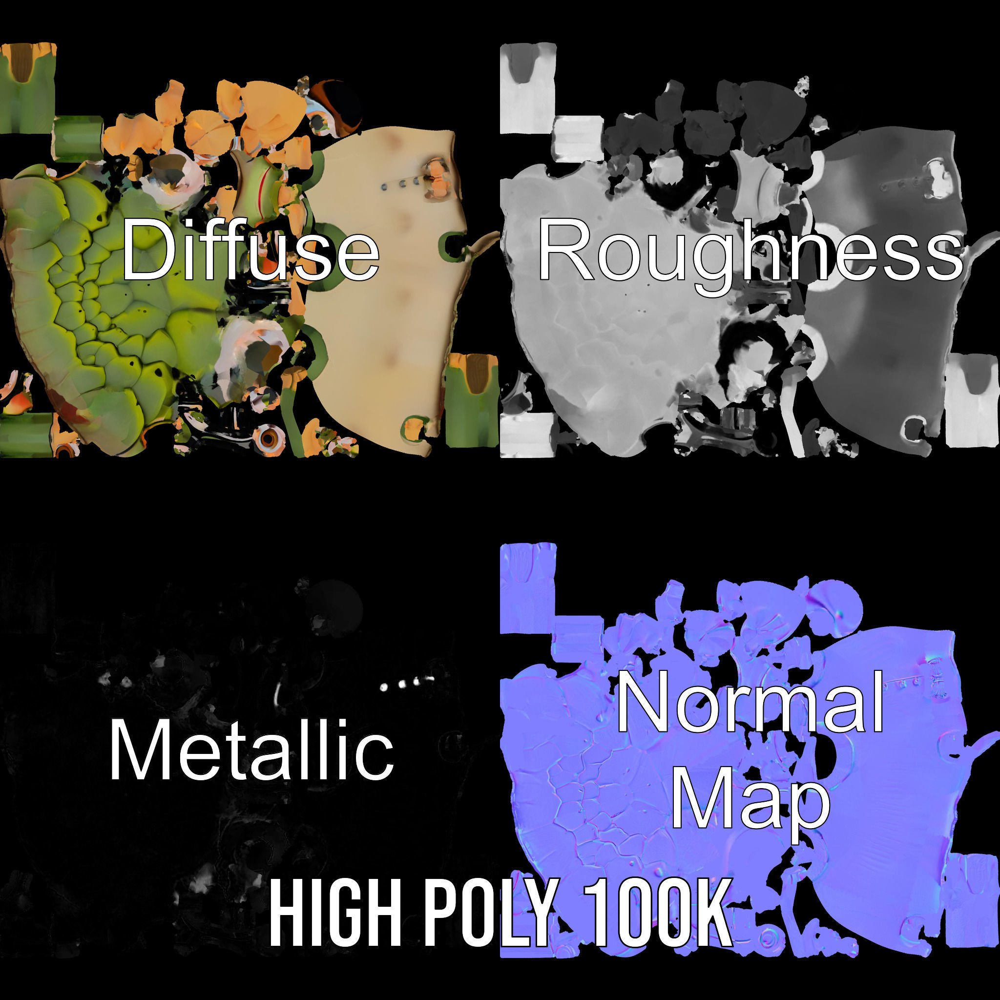 Artichoke Character Rigged and Animated with Glasses and Bowtie Low-poly 3D model_4